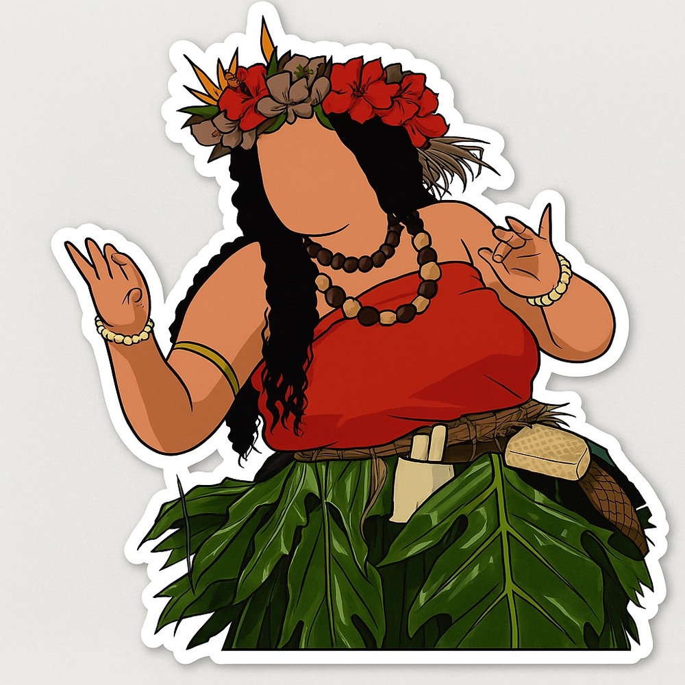 Chamorrita Dancer Waterproof Sticker | Chamorro Cultural